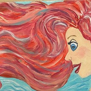 Vibrant Red Hair Home Art Painting